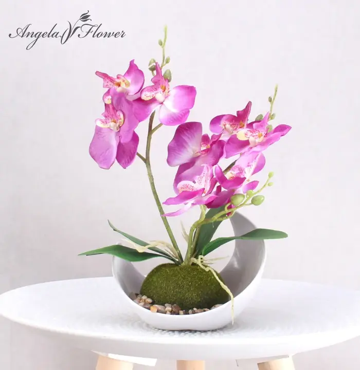 Fleur d'orchidée artificielle à 3 branches
