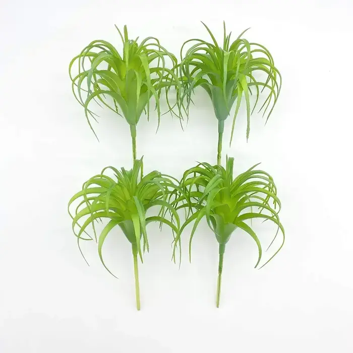 Paquet de 4 plantes artificielles à Air Faux herbe Tillandsia Bromeliads pour la décoration intérieure Terrarium projet verdure