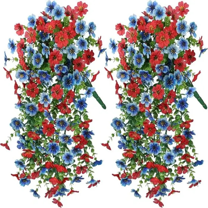 Fleurs artificielles en rotin Morning Glories en plein air couronne de mariage mariée BouquetArch Home RoomYard Festival DecorDiy usine de jardin