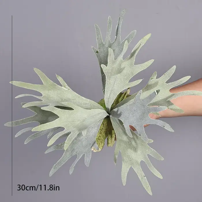 Plante artificielle de fougère cornue suspendue, fausse verdure tropicale retombante pour panier mur
