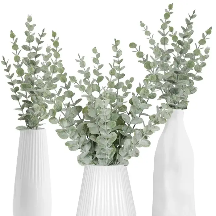 Feuilles d'eucalyptus vertes artificielles