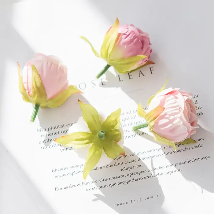 Pas cher fleur artificielle soie bourgeons de thé Rose pour couronnes de mariage bouquet noël maison décorative bricolage Scrapbooking cadeaux offre spéciale