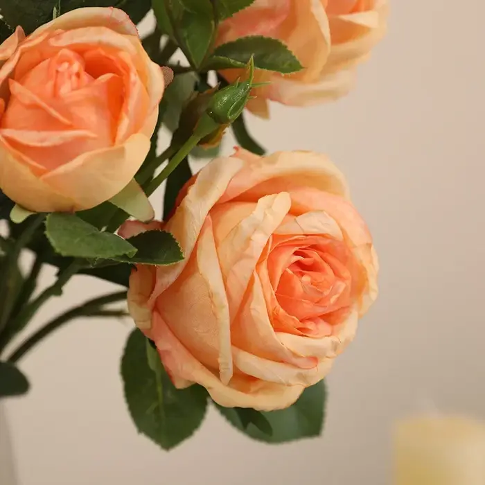 Injtrash-Fleurs artificielles colorées pour la décoration de la maison et de la chambre