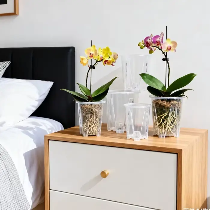 Pot de fleur transparent en plastique PP