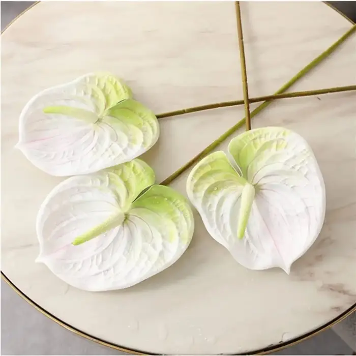 Bouquet de fleurs de lys d'anthroium artificiels de 24 pouces