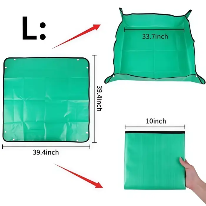 Tapis de repotage pliable et imperméable pour plantes