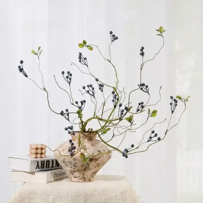 Simulation de branche de fruits sauvages en plastique
