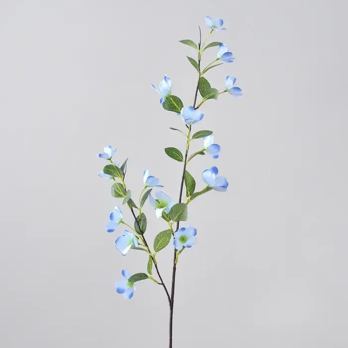Fleur artificielle en bois de rose de 104CM, décoration de salon de maison, longue branche bleue, fl
