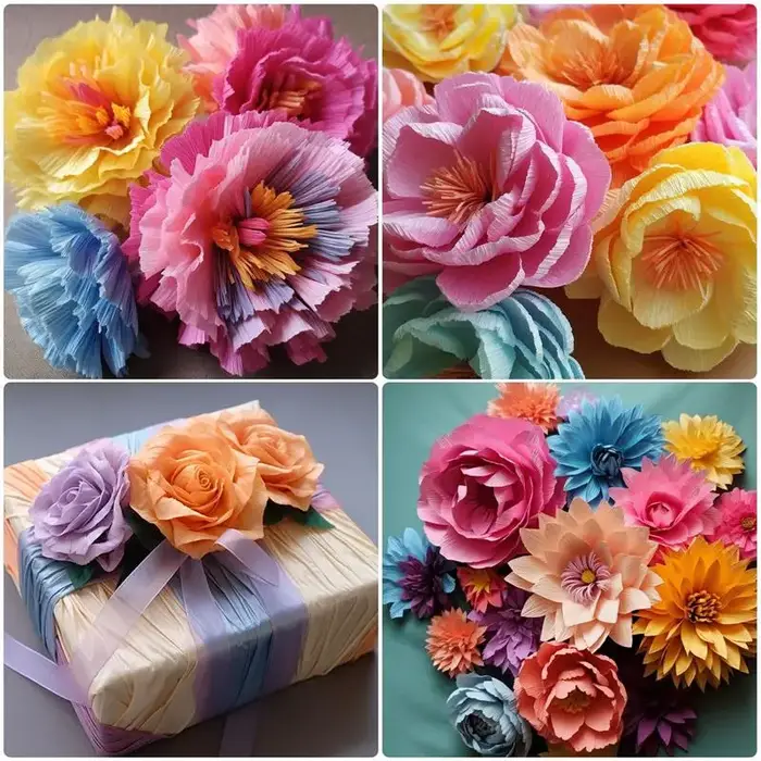 Papier pansement froissé pour emballage de fleurs