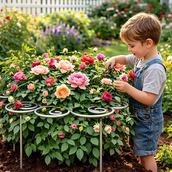 Structure de support robuste en métal pour plantes