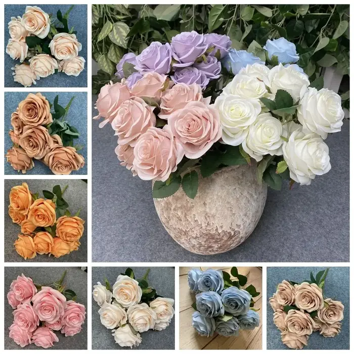 Arrangement floral, 9 têtes de roses