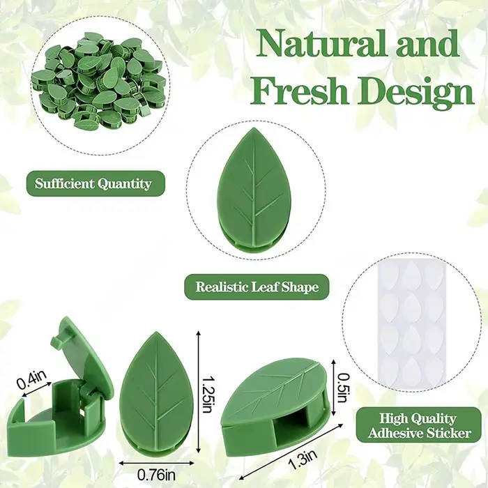 Clips muraux invisibles pour plantes grimpantes, 10-100x, autocollant acrylique, crochet auto-adhési