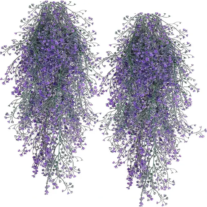 1 pièce de fleurs artificielles de glycine suspendues - Plantes