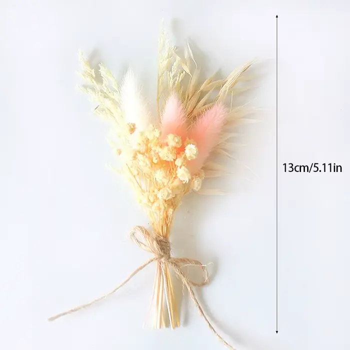 Mini Bouquet de Fleurs Sèches Naturelles Boutonnières