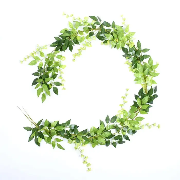 Guirlande de fleurs artificielles de glycine et de lierre pour décoration intérieure et extérieure