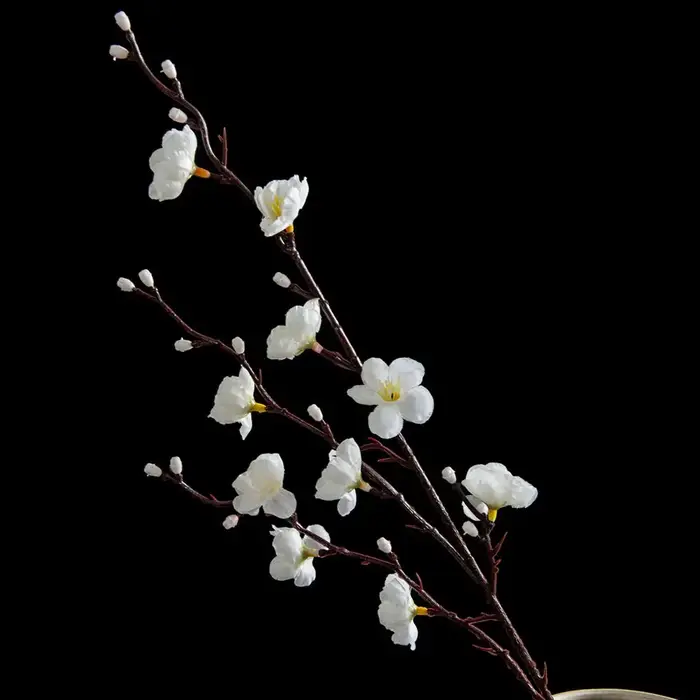 Fleurs artificielles en soie, fleur de prunier, branche de pêche, nouvel an, Vase de noël pour la ma