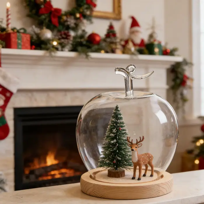 Cloche en verre pour fleurs préservées