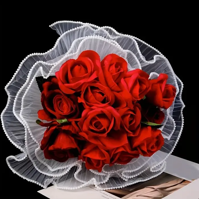 Bouquet ondulé plissé pour la saint-valentin