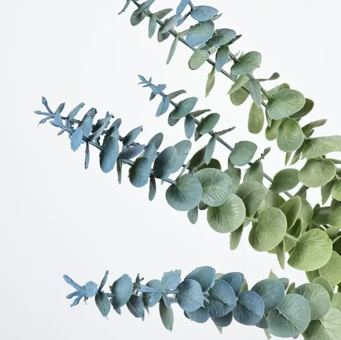 Lot de 5 bouquets d'eucalyptus artificiels en plastique