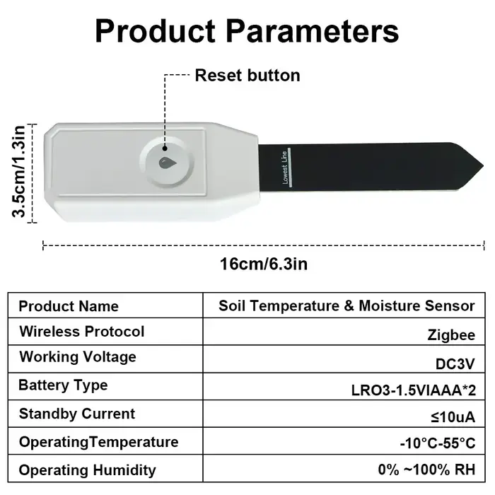 Testeur d'humidité du sol Tuya Zigbee