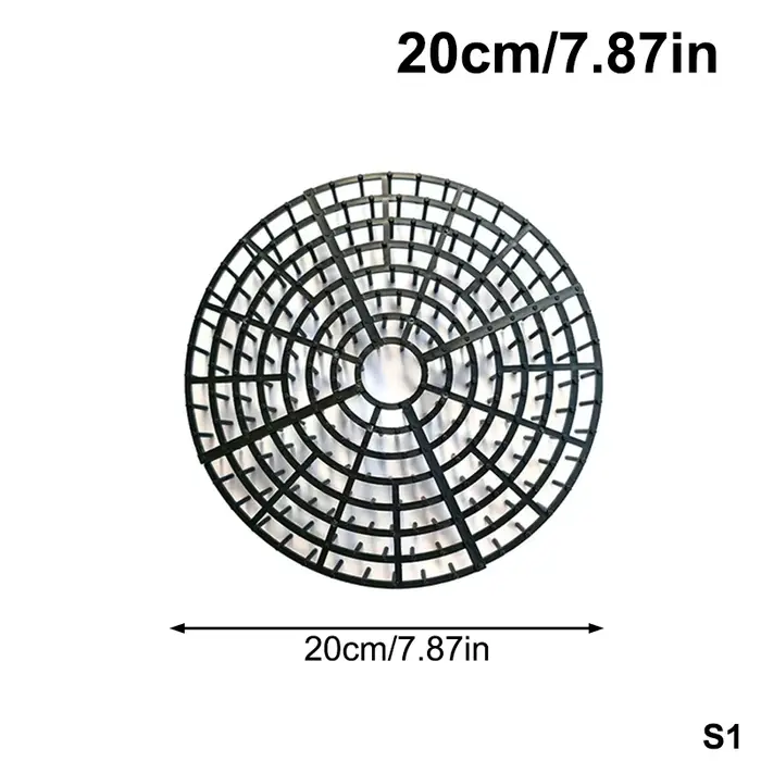 Grille de protection de sol pour pot de plantes à double usage, découpes à pointes, couvercle en pla