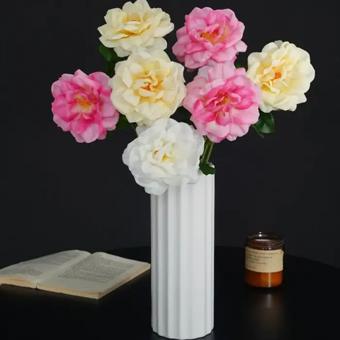 12 pièces de fleurs artificielles de haute qualité