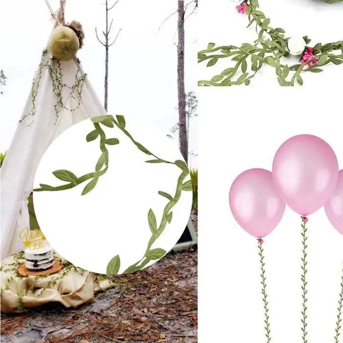 10/20 mètres artificielle petite feuille corde fleur couronne plante vigne maison mariage Festival salle centres de table jardin extérieur offre spéciale