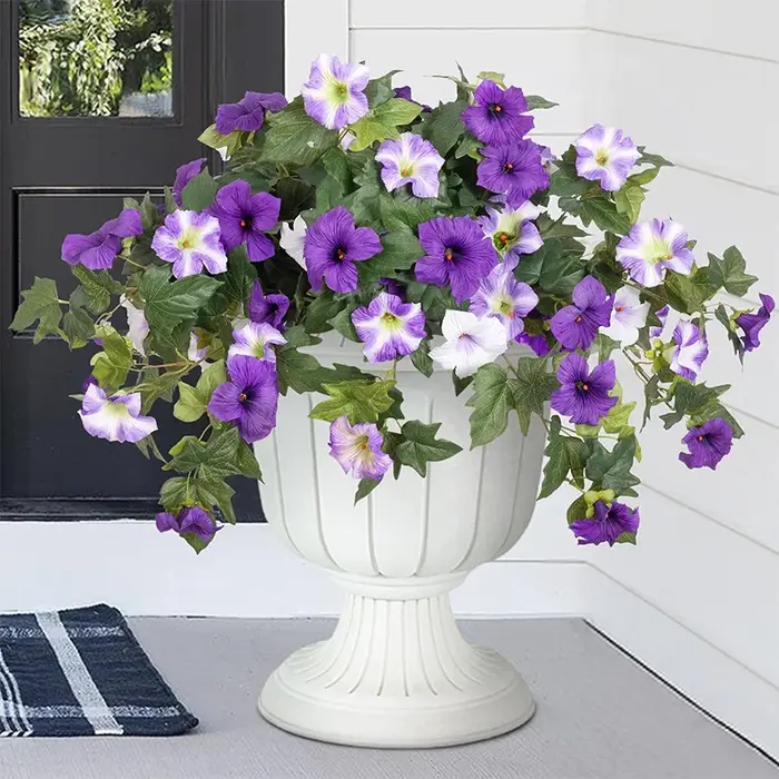 Fleurs de gloire du matin en soie artificielle violette