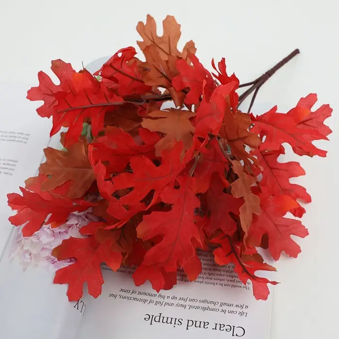 Feuilles d'érable d'automne, plantes artificielles, fausses fleurs, décoration d'Halloween, décoration de Thanksgiving, décoration de la maison, bouquet DIY, décoration de fête, ornement de table