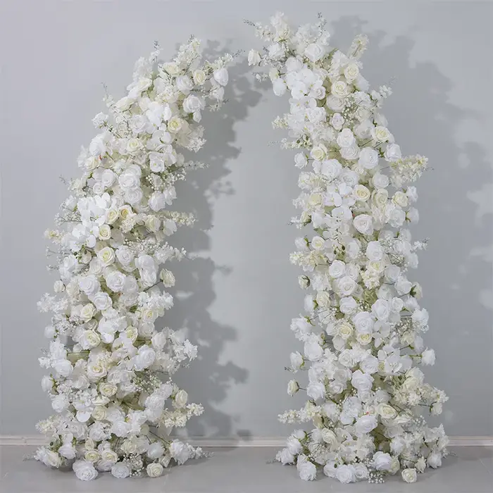 Composition florale artificielle de 2,3 m de fleurs de Phalaenopsis blanches, élégante pour la décor