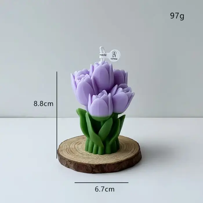 Bougie parfumée en forme de tulipe style Ins