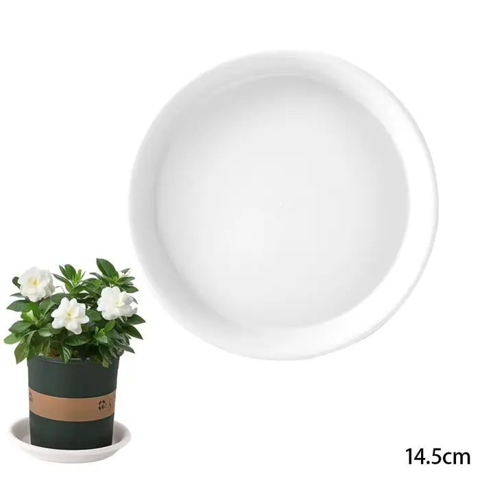 Soucoupe Ronde Épaissie pour Plantes, Plateau de Récupération d'Eau pour Pots Intérieurs et Extérieu