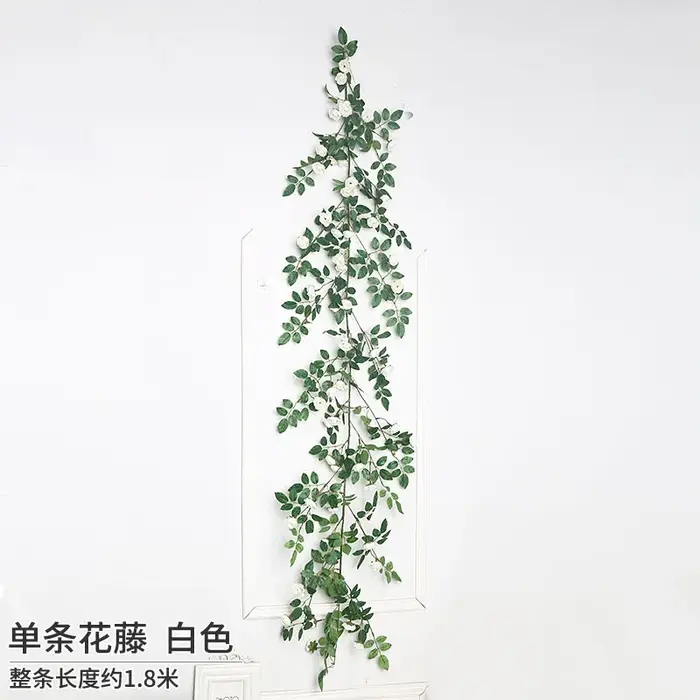 Fleurs artificielles plantes vert Lvy feuilles suspendus fleur Rose vigne mariage maison jardin décoration bricolage