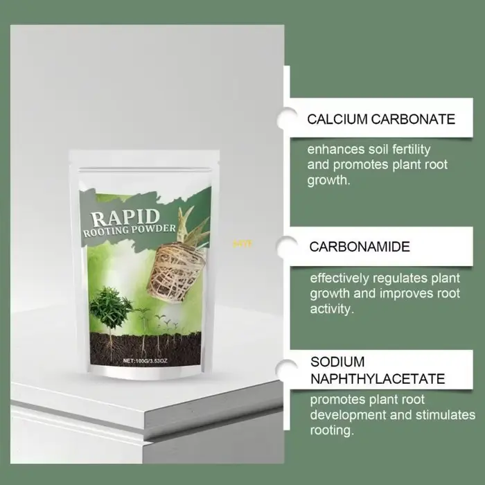 Poudre d'enracinement nutritive pour croissance des plantes l'utilisation des nutriments du 100g