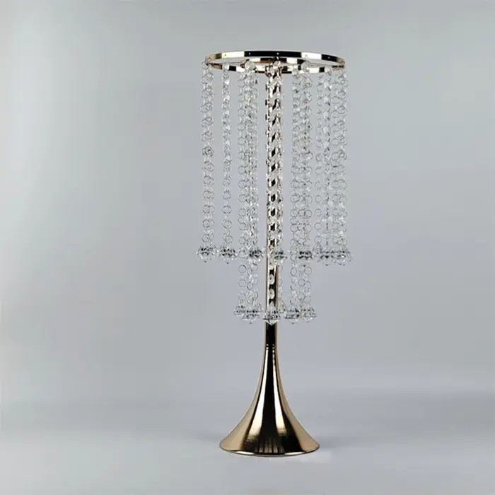 Support de fleurs avec pendentif, centre de Table de luxe, décoration d'événement de mariage, plomb 