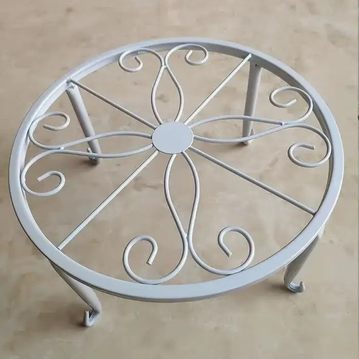 Support de fleurs en fer à pot unique sur pied, support de fleurs d'intérieur pour balcon, support p