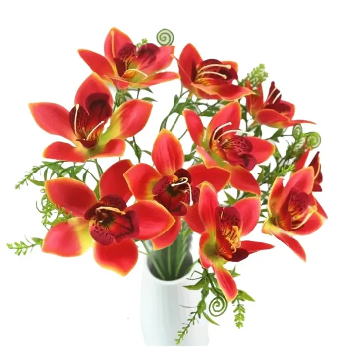 Bouquet d'orchidées en soie de haute qualité