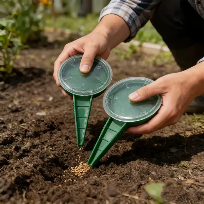 Semoir portable multifonctionnel réglable pour la plantation de légumes et de fleurs