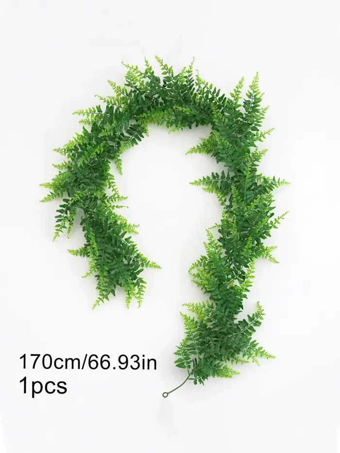 Plantes artificielles de 175cm/68.9 pouces, fausses plantes Haing, feuilles de fougère en plastique,
