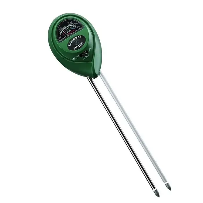 Testeur de sol 3-en-1 : humidité, luminosité et pH – Outil de mesure de l'acidité de l'eau pour plantes de jardin, fleurs et plantes en pot
