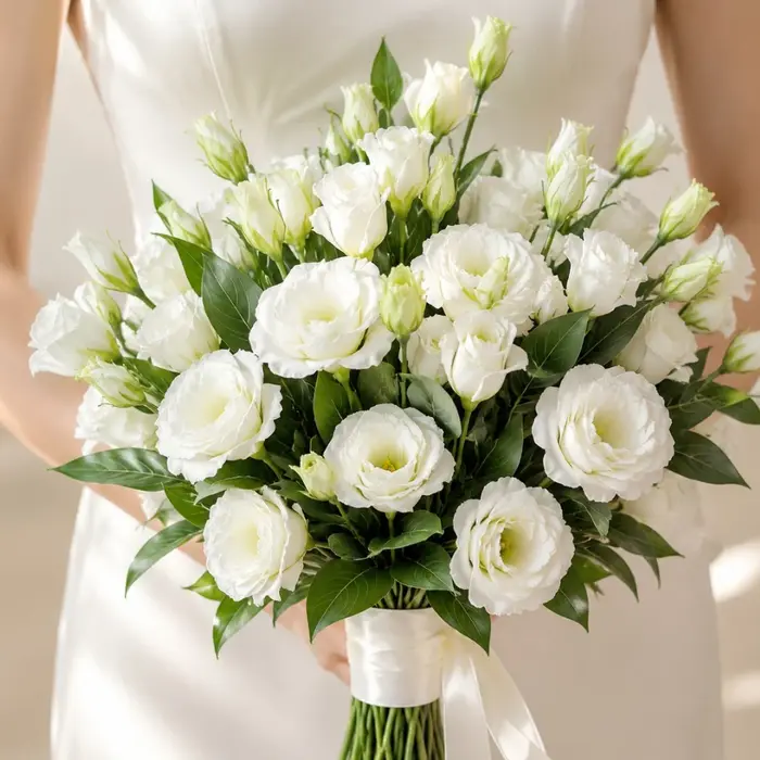 Fleurs artificielles Lisianthus 70cm 4/10 pièces