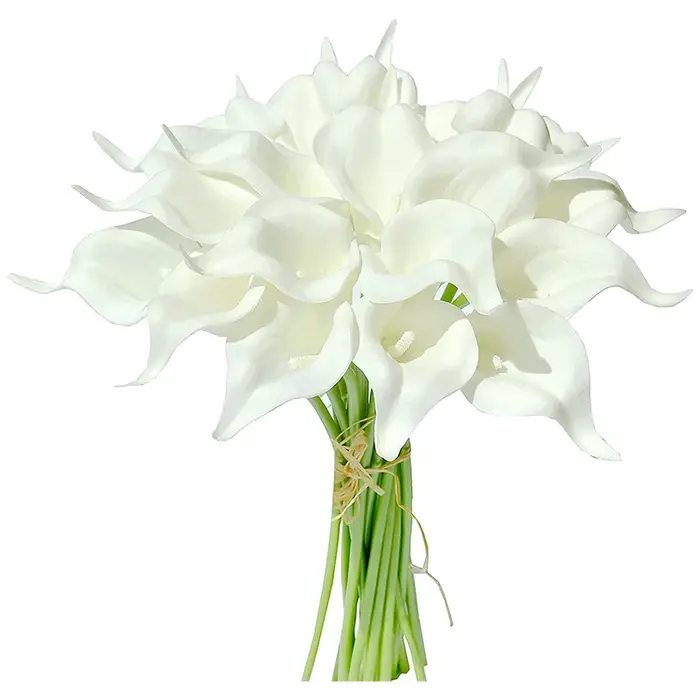 5 pièces fleurs artificielles PU Calla Lily pour la maison chambre décor de bureau cadeau de fête de
