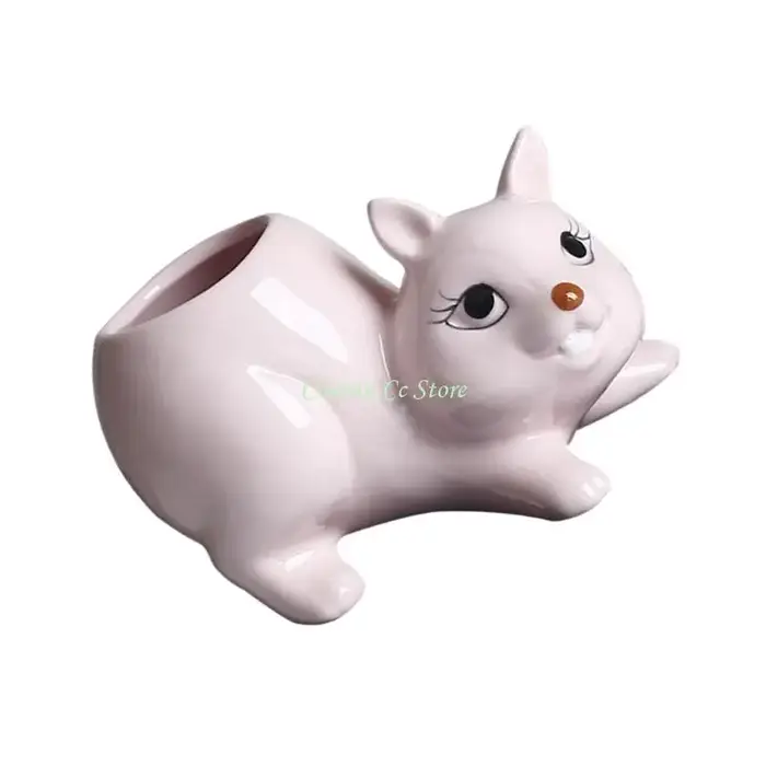 X90F Ceramic Plant Plante Pot Planter Squirrel Forme