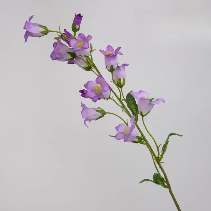 12 pièces de fleurs artificielles en soie, simulation de campanules, 76 cm, fleurs violettes, décora