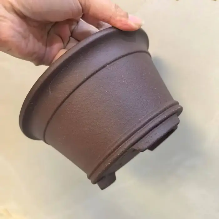 Pot à bonsaï rond non émaillé Yixing
