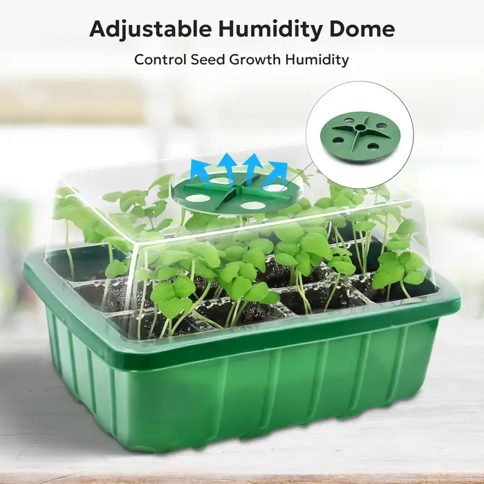 Kit de Germination avec Éclairage pour Plantes Comprend des Plateaux de Germination Surélevés avec D