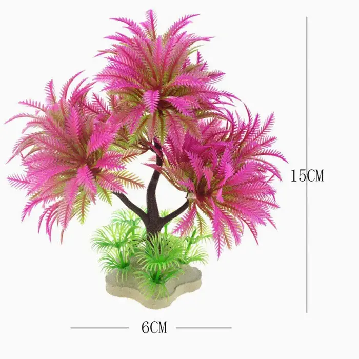 Simulation décorative d'aquarium plante eau aquatique herbe visualisation feuilles artificielles sous-marines plantes