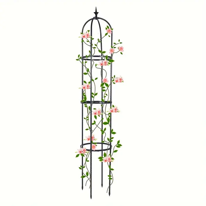 Support de grimpement en métal antirouille pour plantes en pot