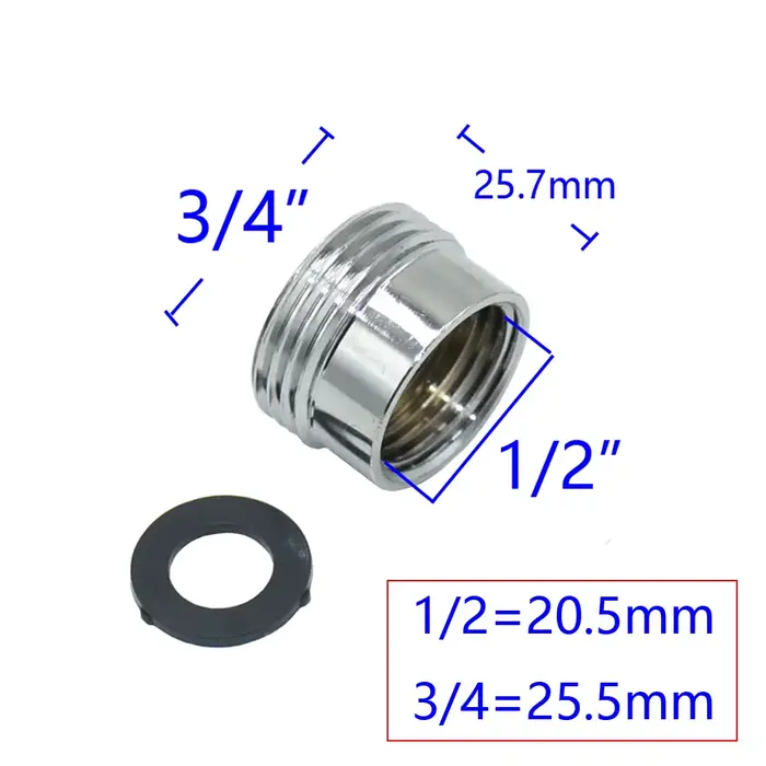 Connecteur de filetage en laiton 1/2 "à 3/4 3/8, mâle 1/2 3/4 3/8 femelle, réparation de tuyau, racc