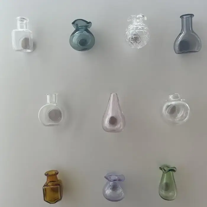 Mini-vases magnétiques pour réfrigérateur – Adorables petits pots en verre